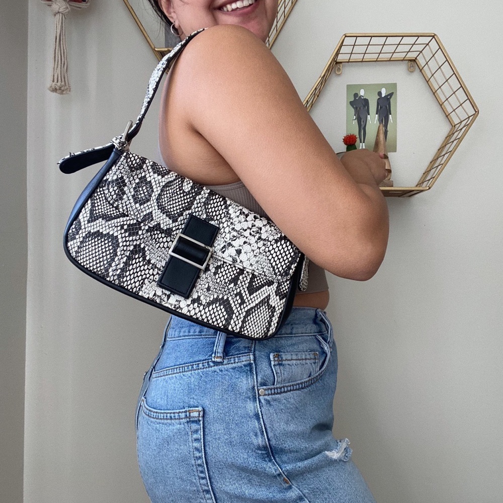 Snake skin mini bag
